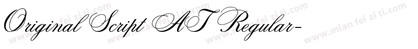Original Script AT Regular字体转换